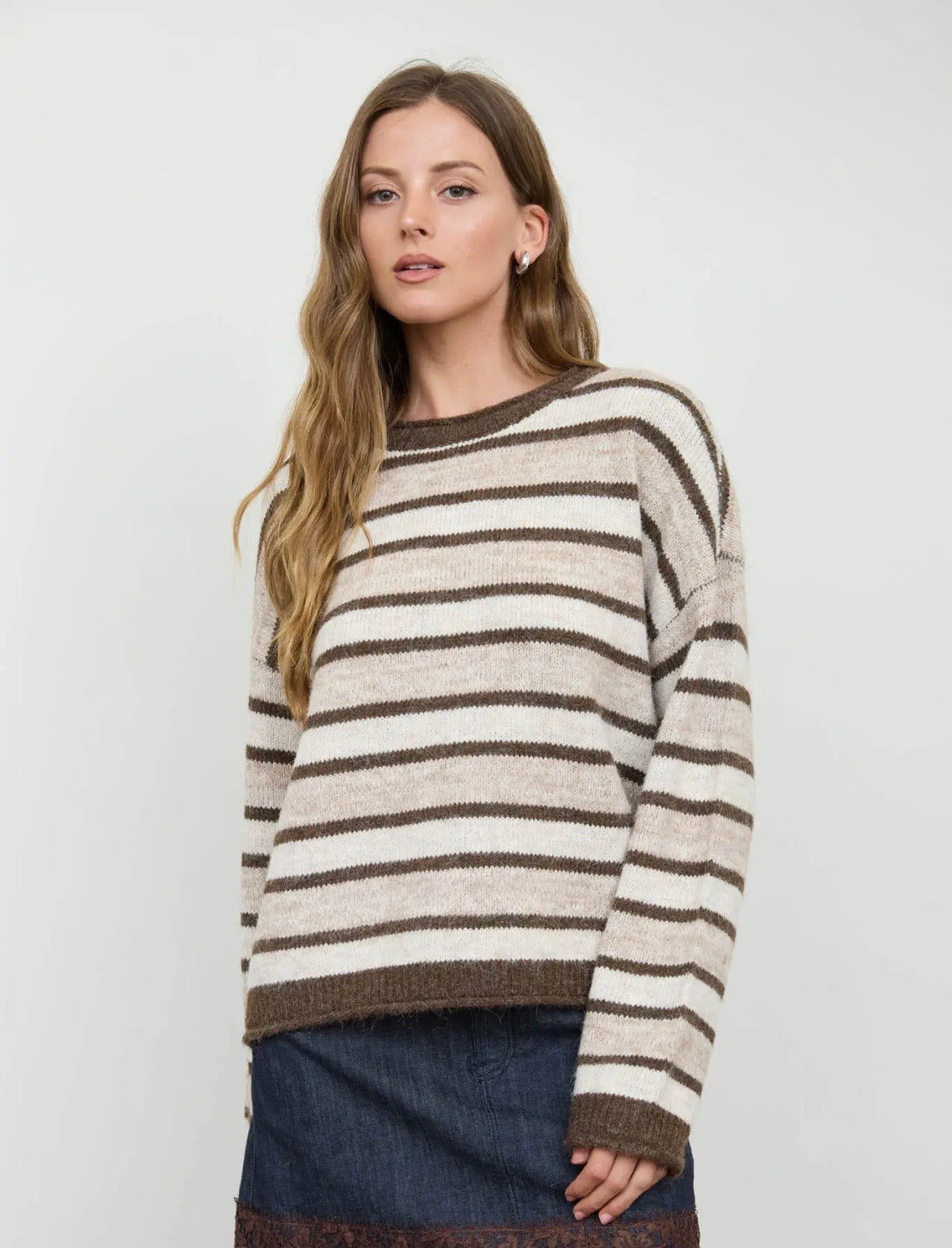 Sinclair Raw Edge Knit | Brown