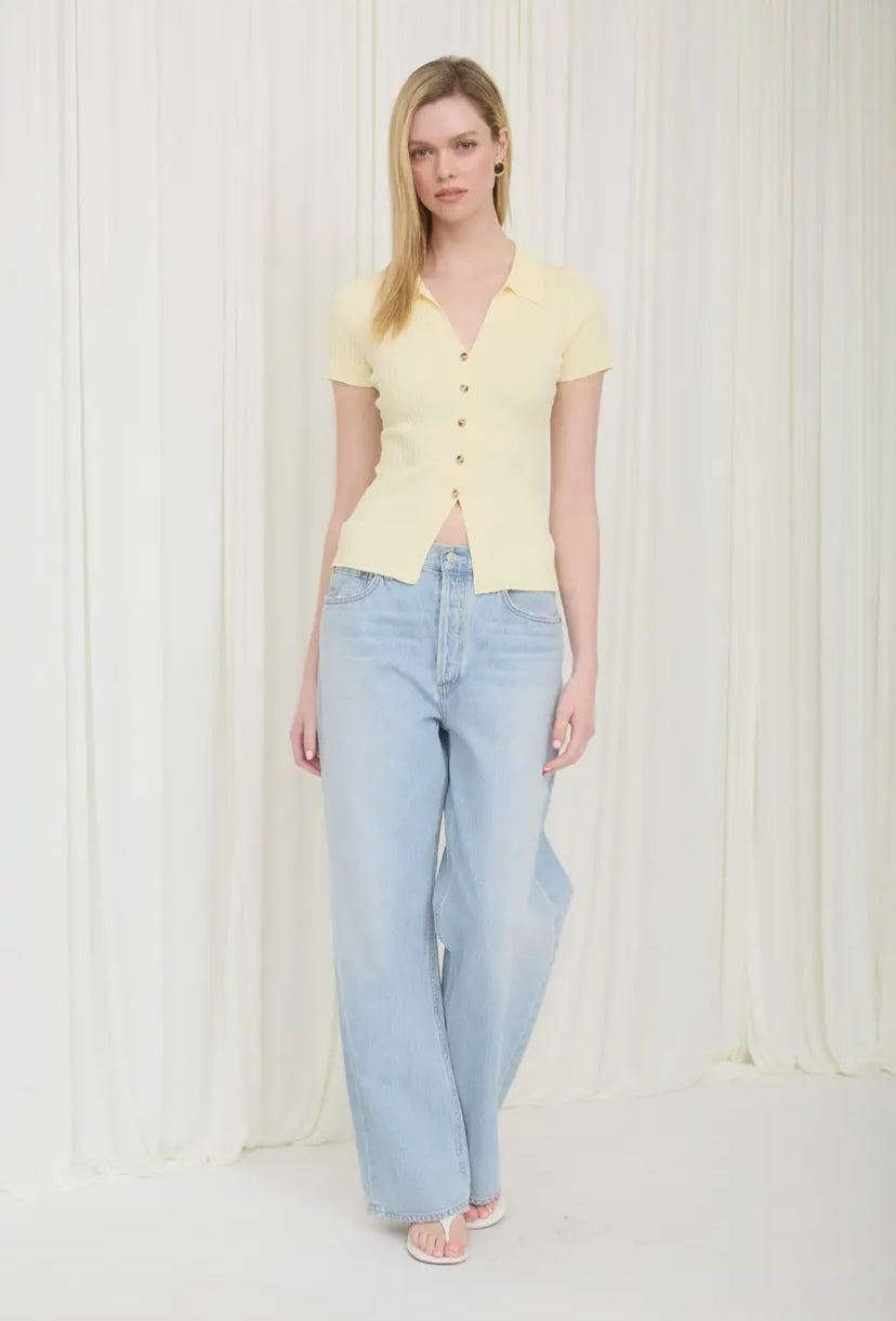 Keeva Top | Butter Yellow