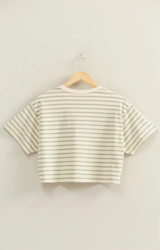 Cosette Cropped Tee | Sage Green