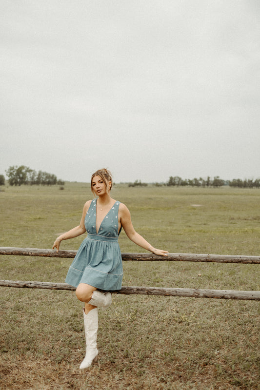 Life For Me Denim Dress