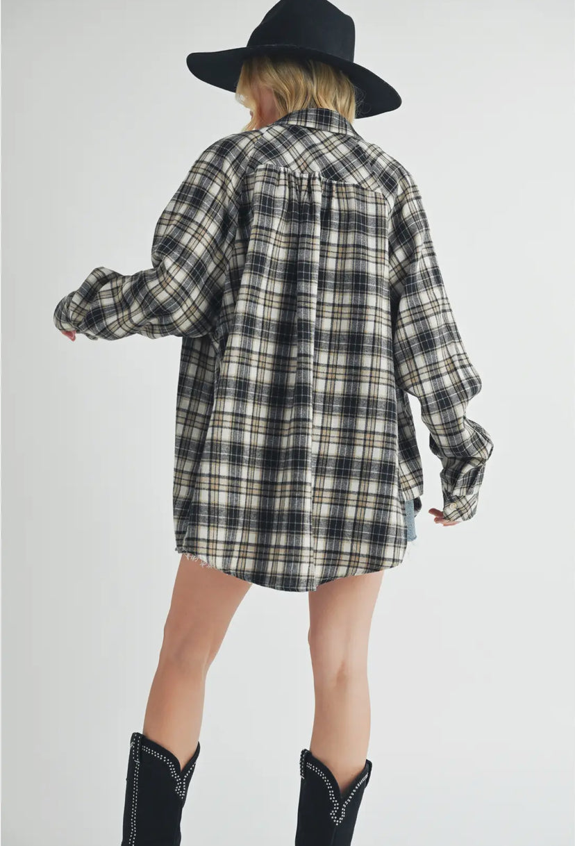 Zaya Plaid Flannel | Oat