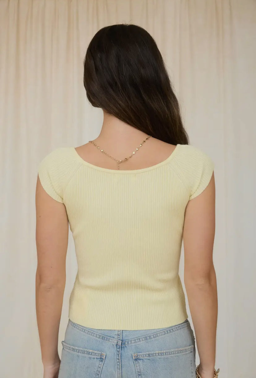 Baylor Top | Butter Yellow