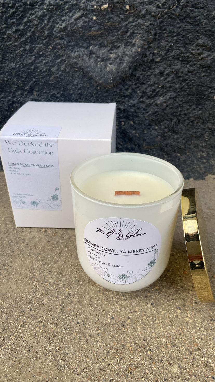 Melt & Glow | Simmer Down, Ya Merry Mess | 10oz Candle
