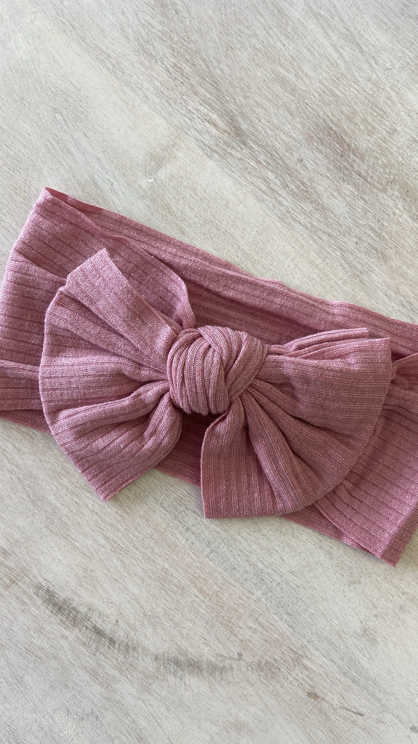 Ribbed Baby Bow | Multiple Colour Options