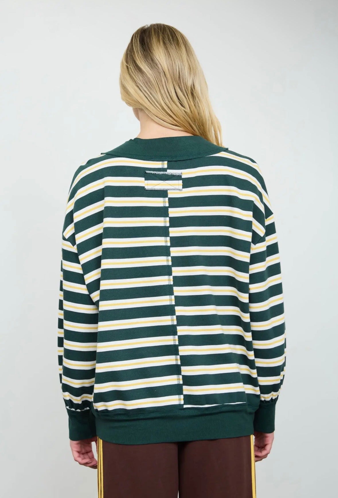 Dawson Striped Long Sleeve | Emerald