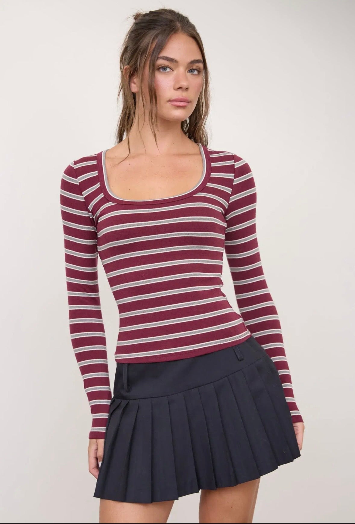 Scout Striped Long Sleeve | Mulberry