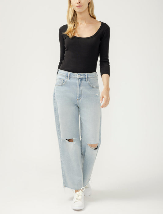 SILVER JEANS | Be Easy Wide Leg Crop | HDR108 Malaga