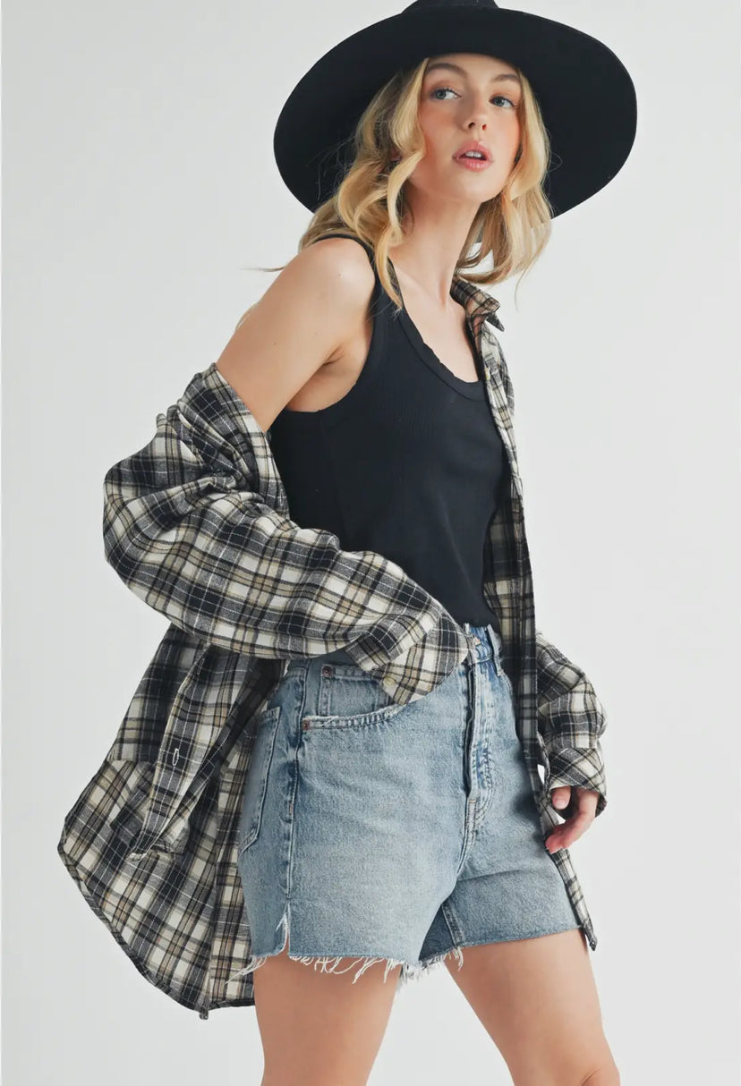 Zaya Plaid Flannel | Oat