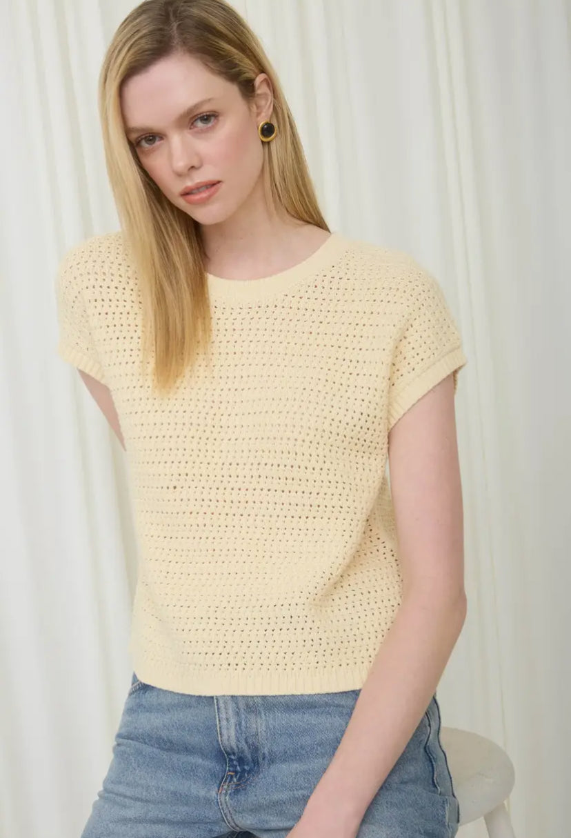 Tindra Knit Top | Light Yellow