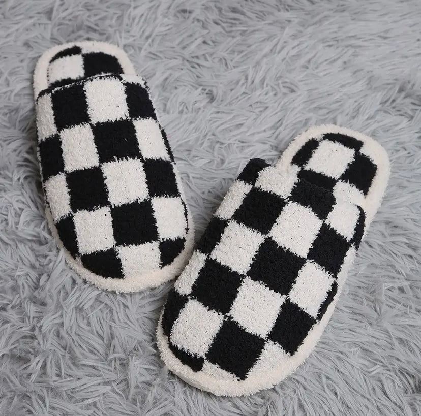 Checkerboard Home Slippers