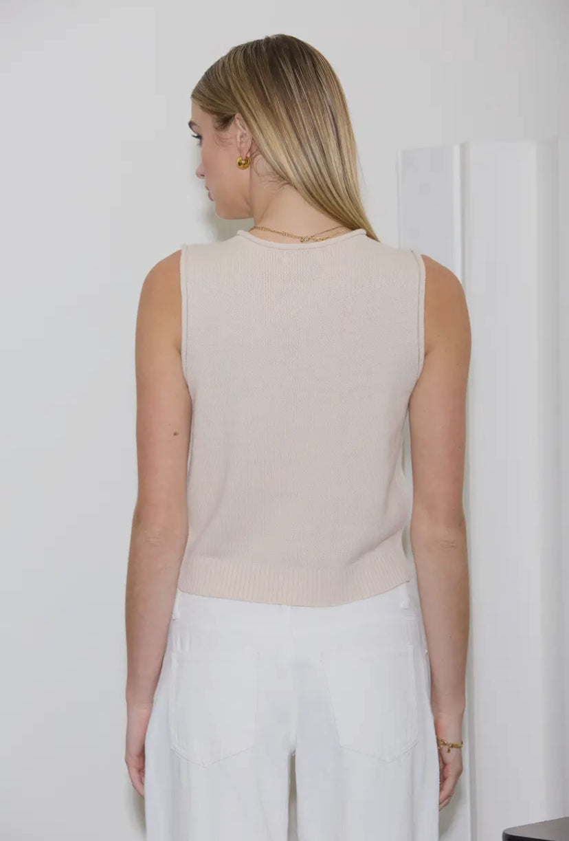 Monaco Knit Vest | Khaki
