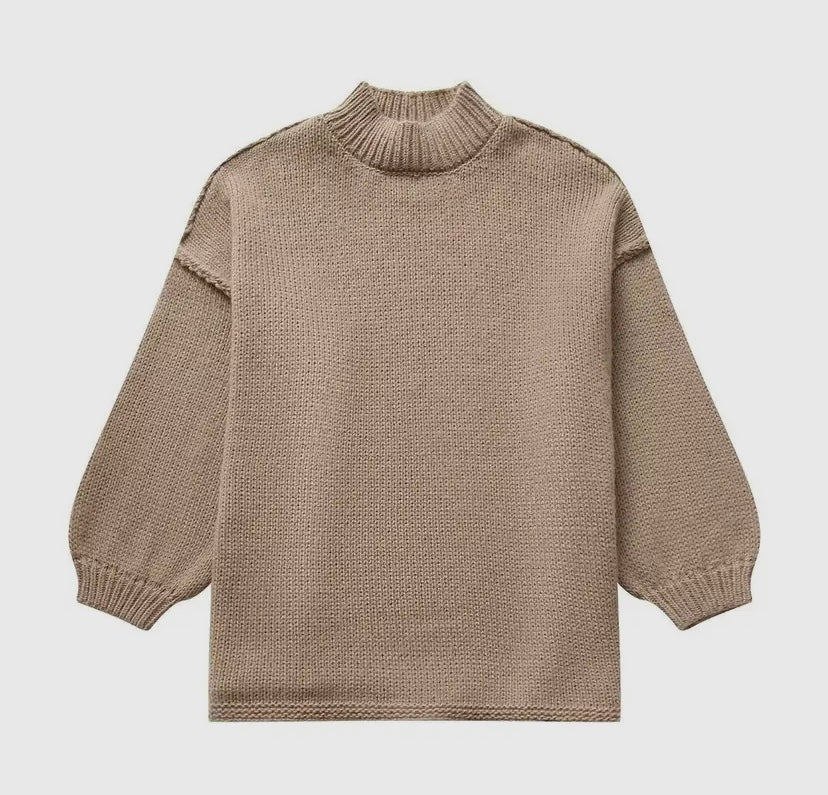 Banks Mock Neck Sweater | Khaki