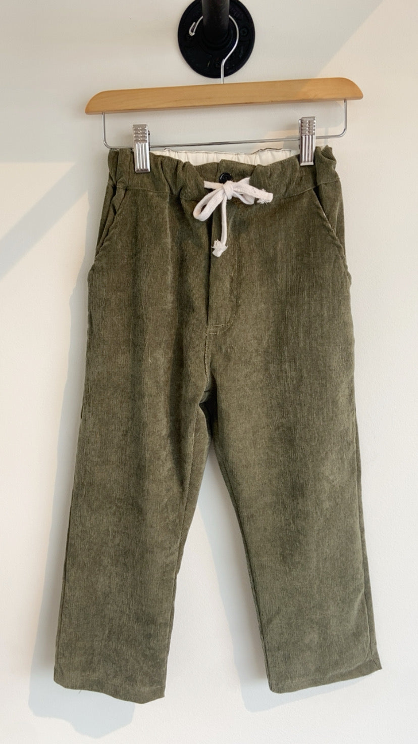 Drawstring Chino Pants | Black & Olive Colour Options