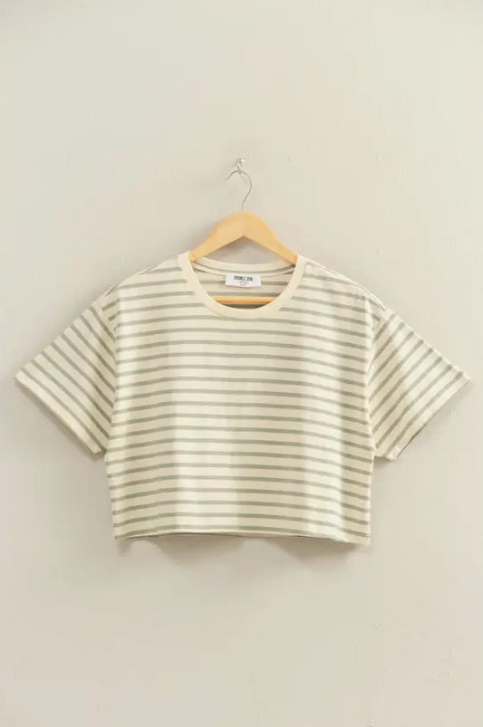 Cosette Cropped Tee | Sage Green