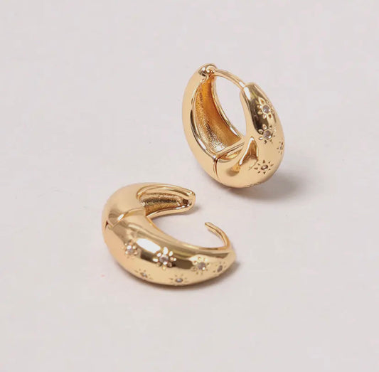 14K Gold-Dipped Bold Hoop Earring | Silver & Gold Options