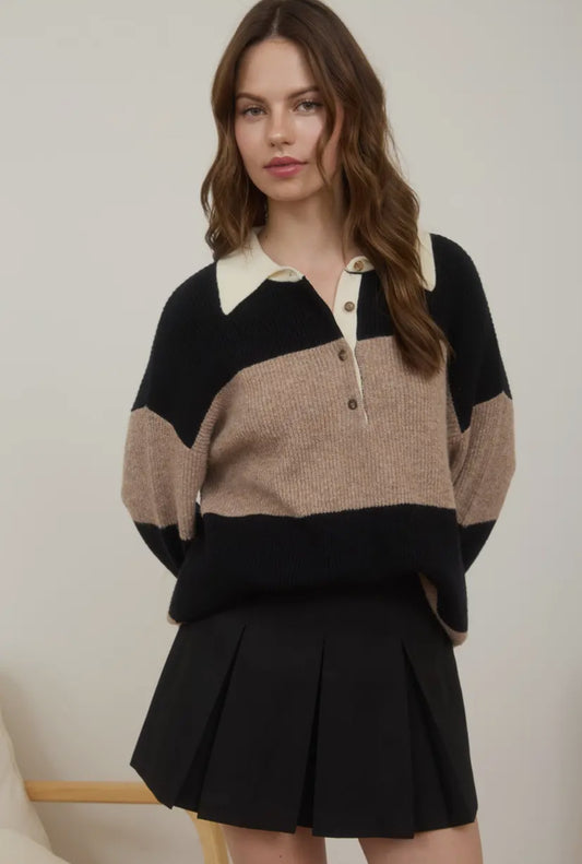 Harlyn Polo Sweater | Khaki
