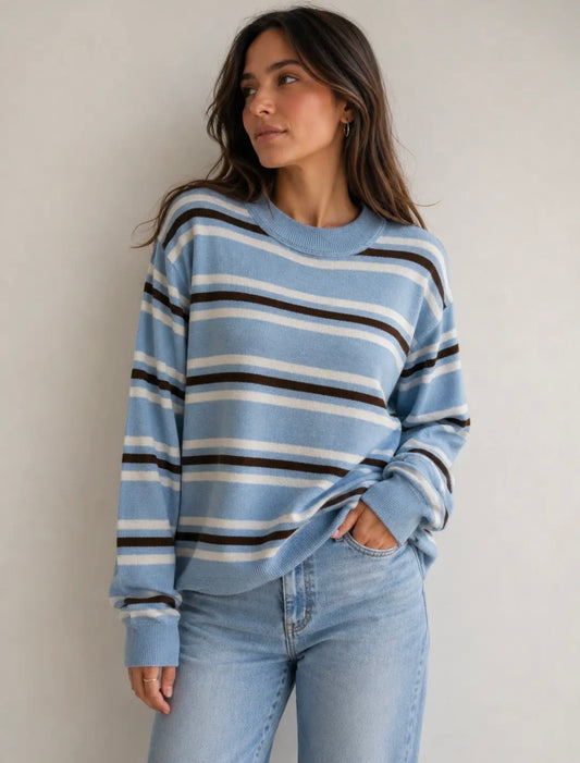 Coastal Striped Long Sleeve | Sky