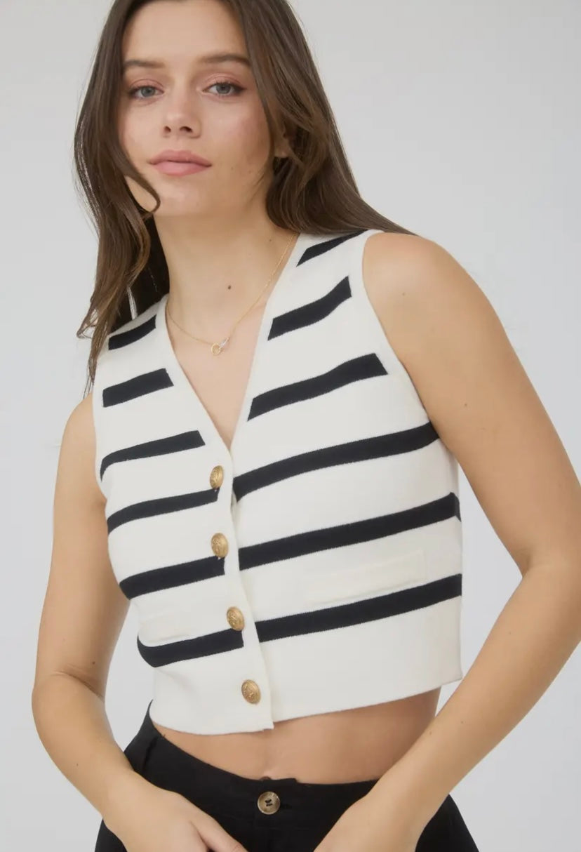 Regal Cropped Vest