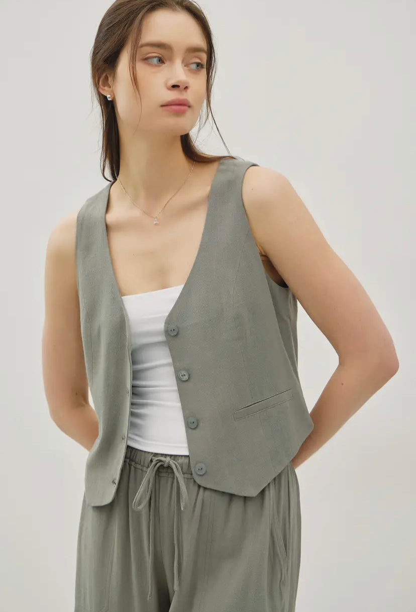 Keaton Linen Vest