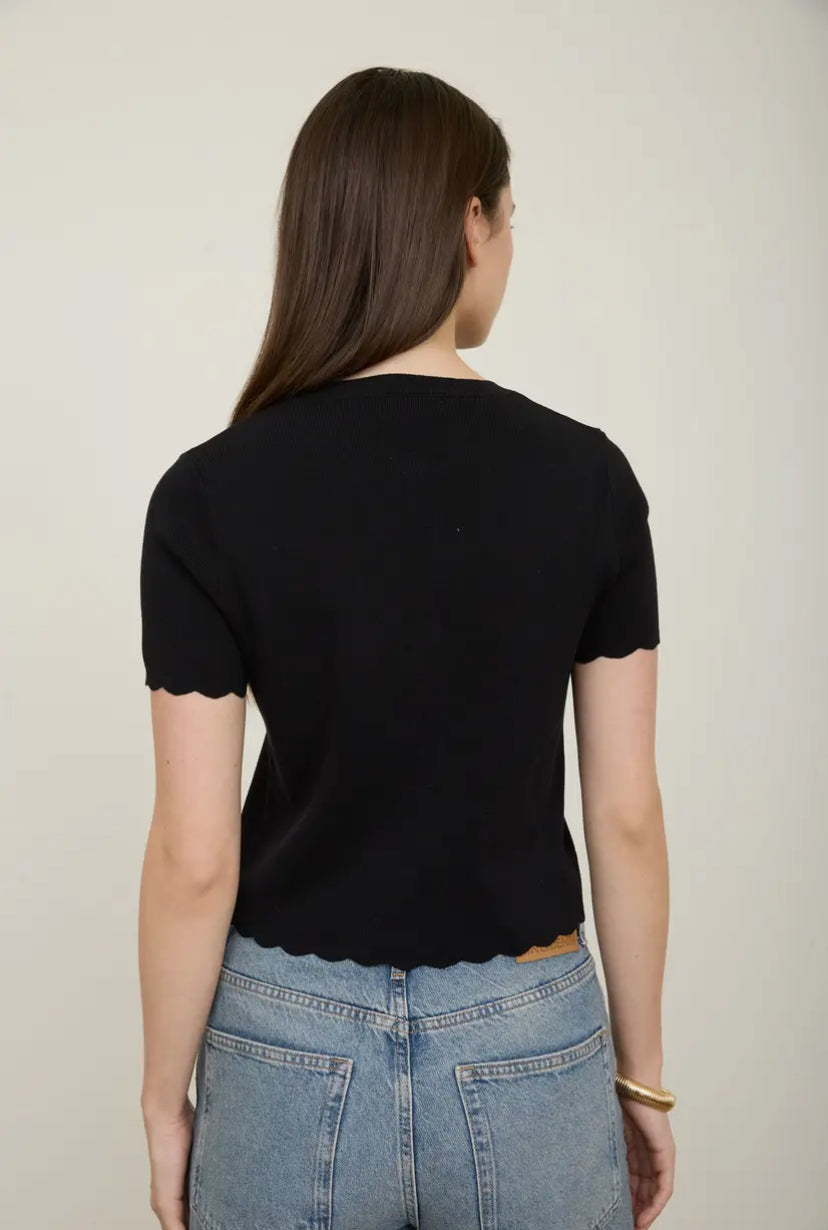Moretto Cardi Top | Black