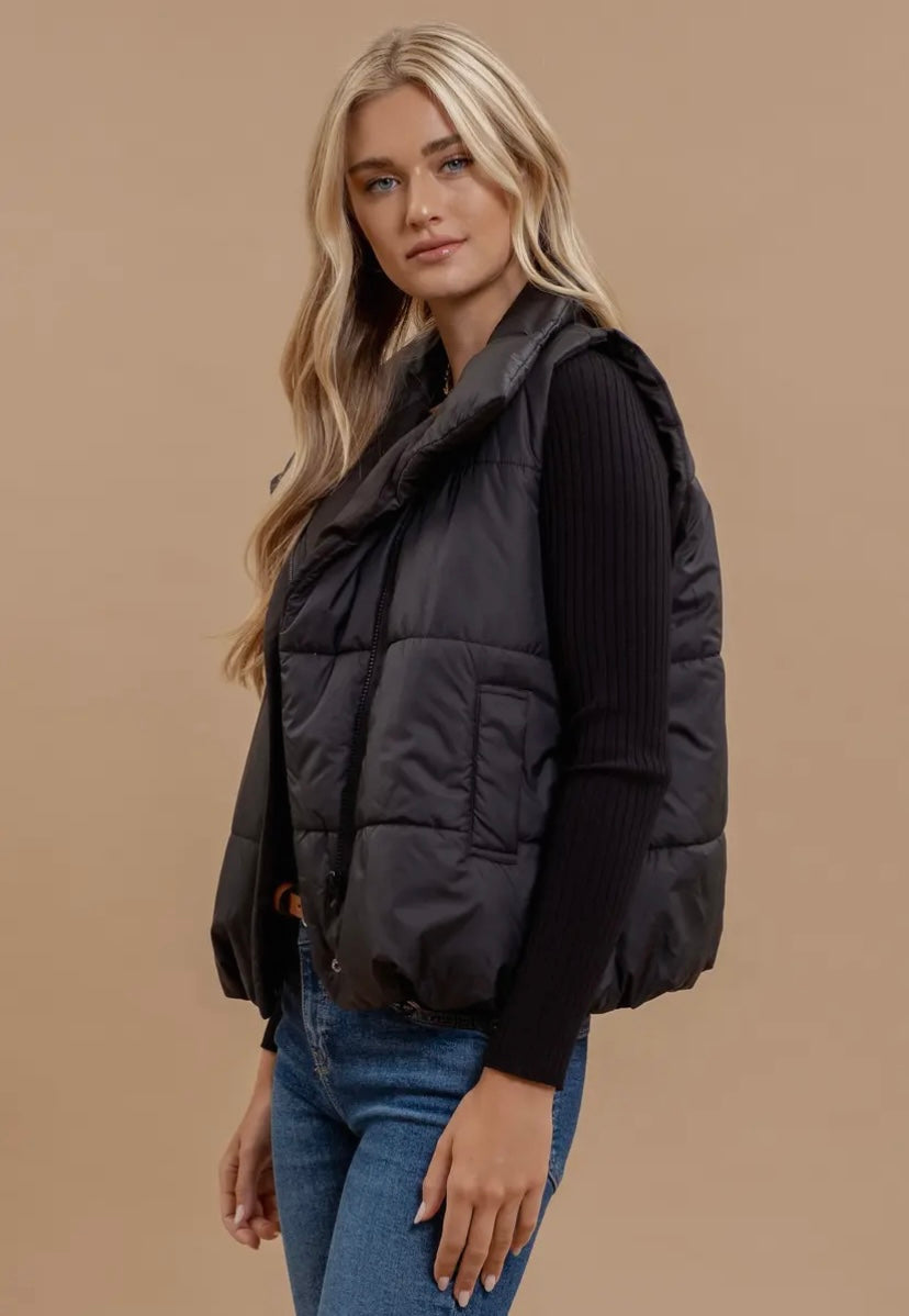 Westley Puffer Vest | Black