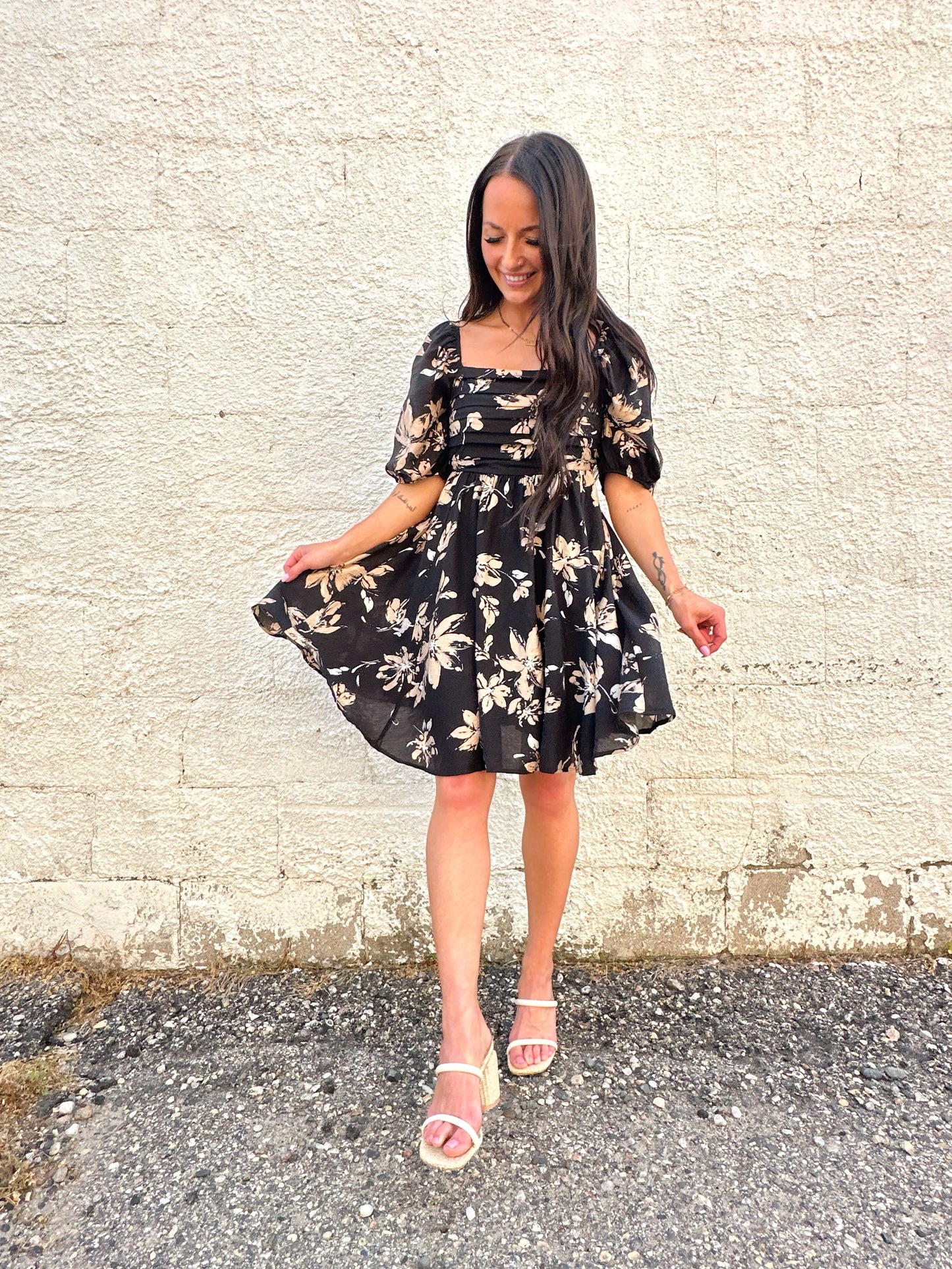 Amara Floral Puff Sleeve Dress