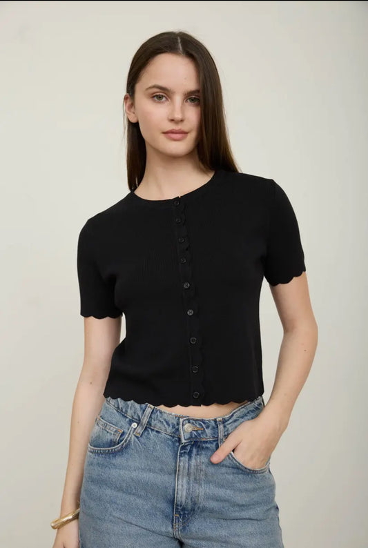 Moretto Cardi Top | Black