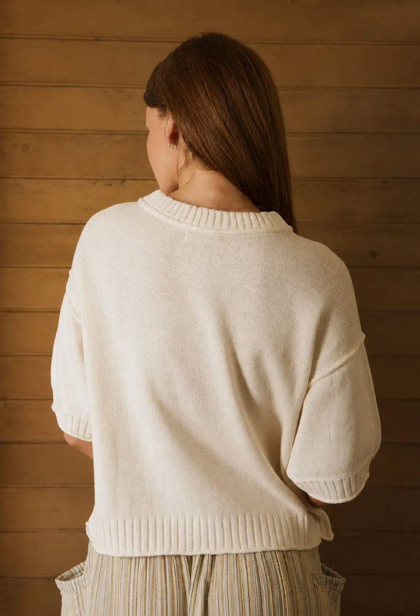 Tavi Raw Edge Cardi | Natural