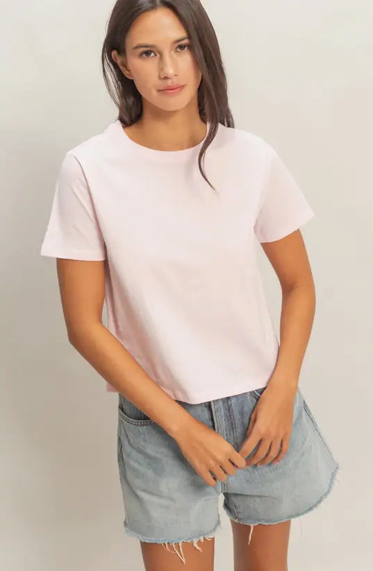 Jensen Cotton T-Shirt | Soft Pink