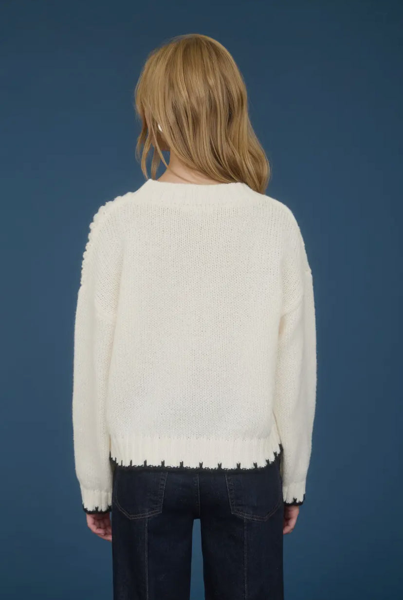 Sabella Cable Sweater | Cream