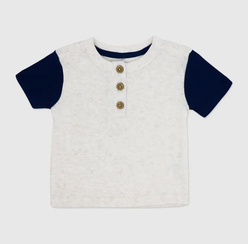 Boys 3 Piece French Terry Jacket Set | Navy Stripe