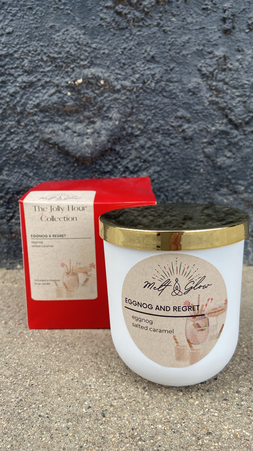 Melt & Glow | Eggnog And Regret | 10oz Candle