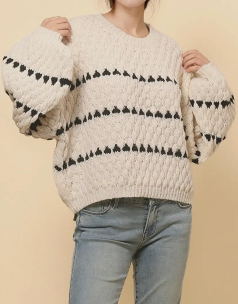 Shanae Chunky Sweater | White