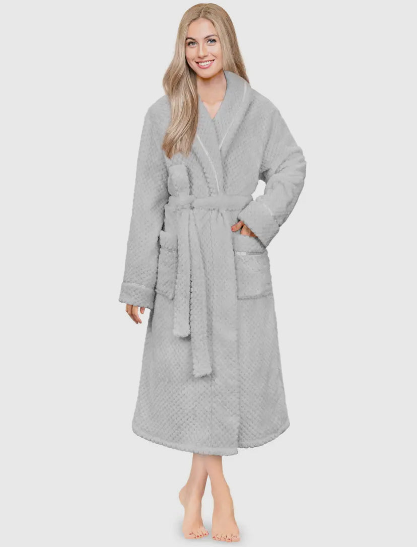 Warm Embrace Satin Trim Robe | 2 Colour Options