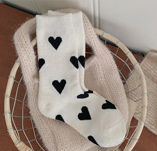 Plush Heart Socks | 2 Colour Options