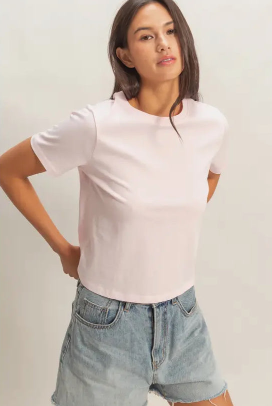 Jensen Cotton T-Shirt | Soft Pink