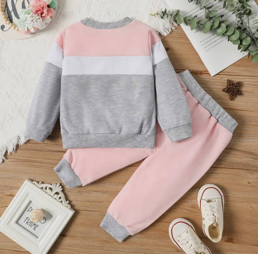 Colour Block Sweatsuit Set