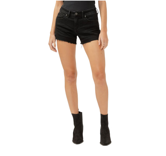 SILVER JEANS | Boyfriend Short | BVS560 Black