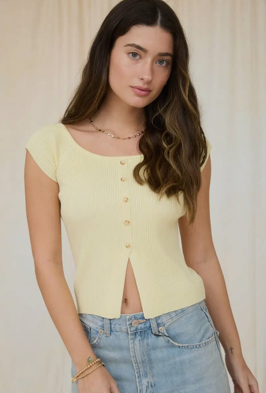 Baylor Top | Butter Yellow