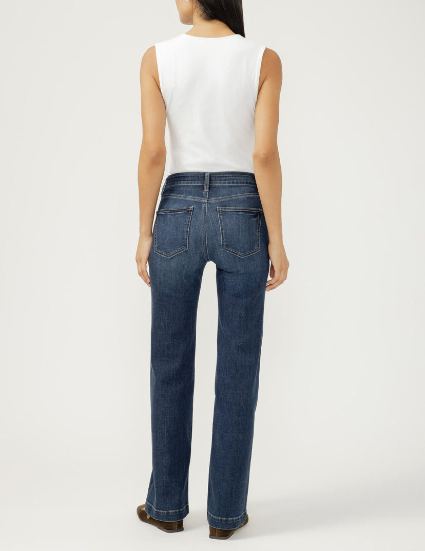 SILVER JEANS | Avery High Rise Luxe Stretch Trouser Leg Jeans CVS374