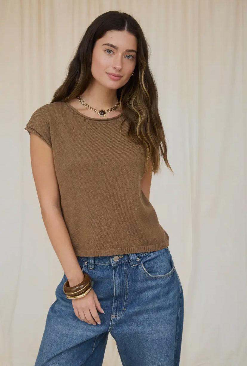 Kaplan Knit Top | Brown