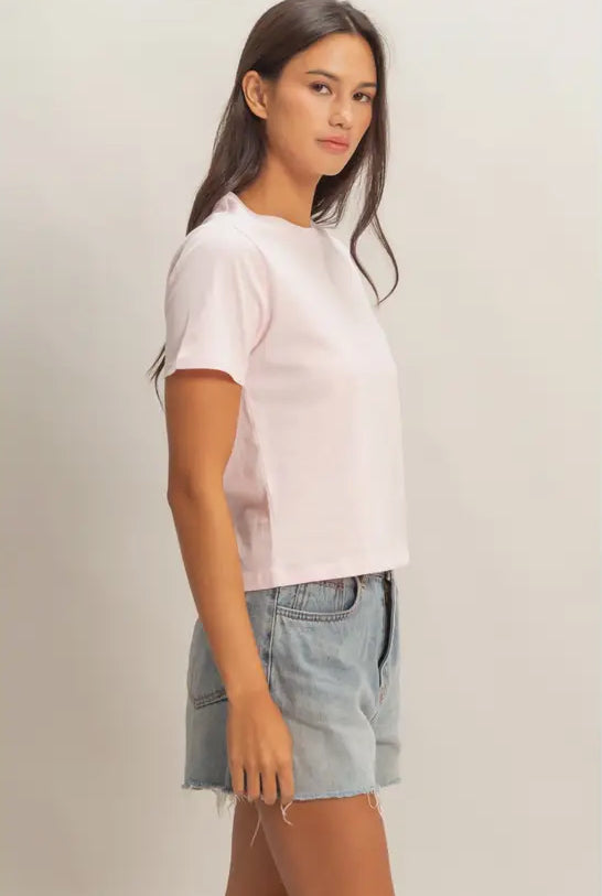 Jensen Cotton T-Shirt | Soft Pink