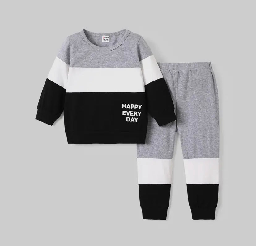 Colour Block Sweatshirt Set