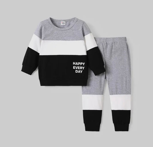 Colour Block Sweatshirt Set