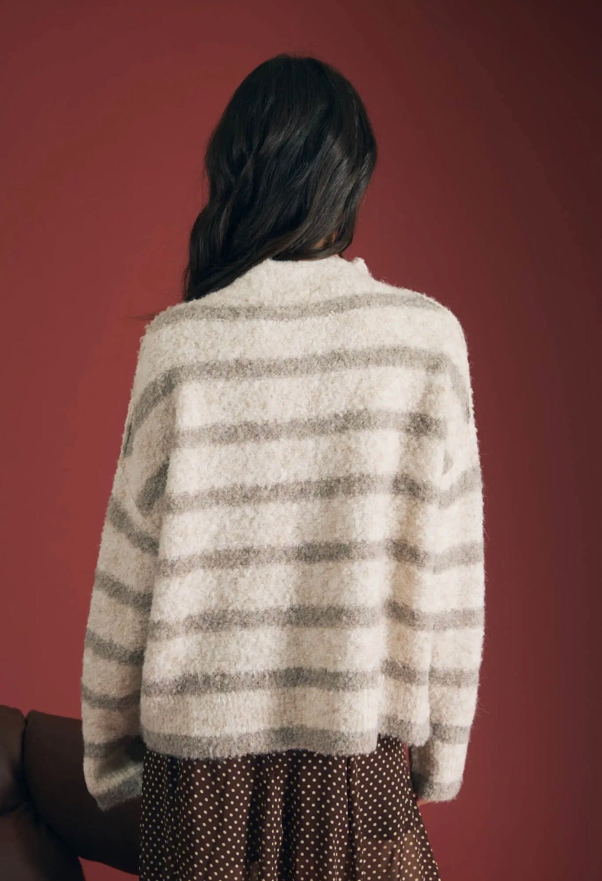 Sutton Mock Neck Button Down | Chai