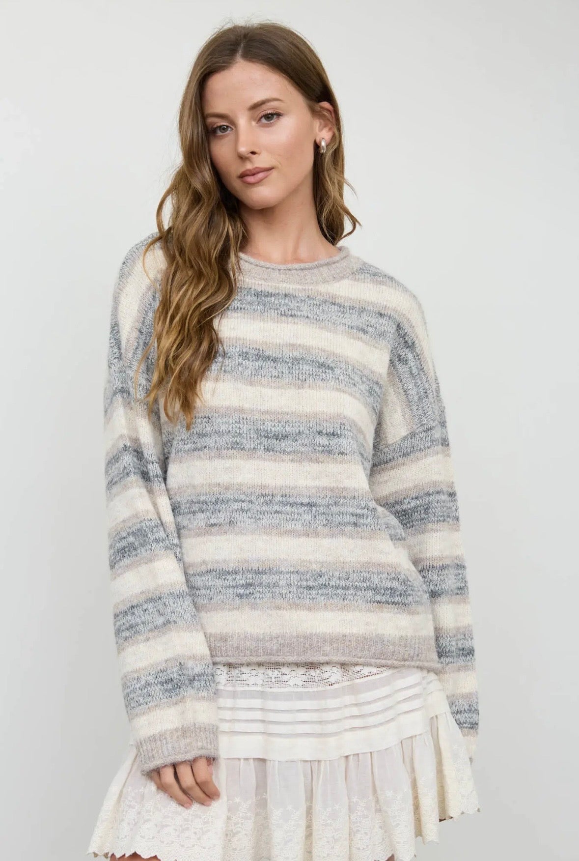 Sinclair Raw Edge Knit | Light Mocha