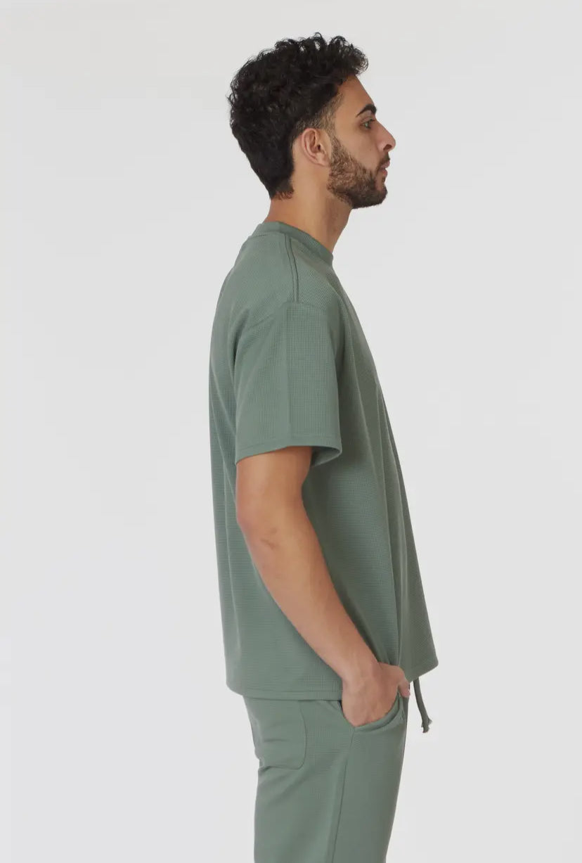 Flynn Textured T-Shirt | Green