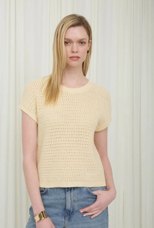 Tindra Knit Top | Light Yellow