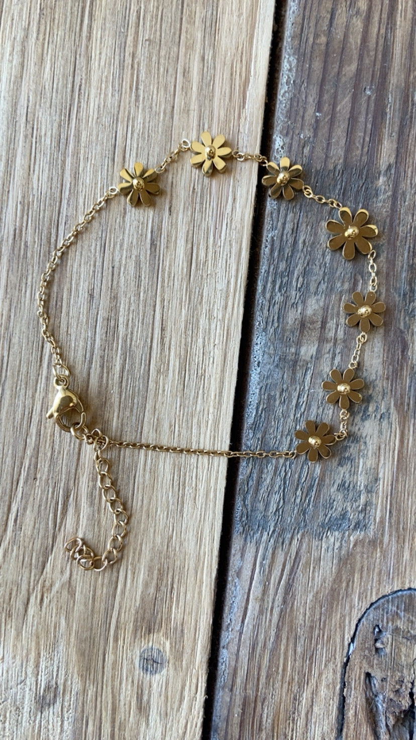 UNBOUNDED | Gold Daisy Anklet