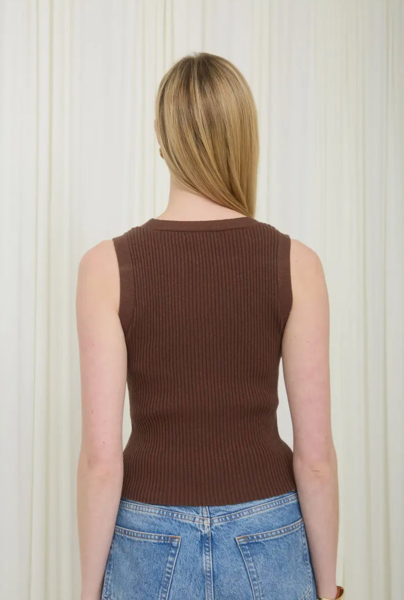 Russo Knit Top | Brown